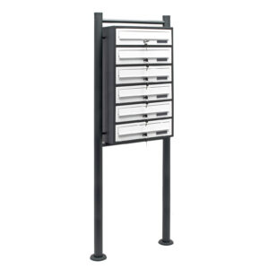 poštovní schránka 6 antracitová bílá