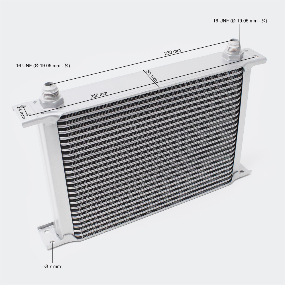 Hliníkový olejový chladič s 25 poli - Obrázek 2