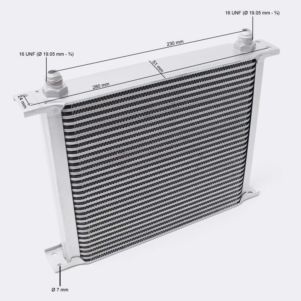 Hliníkový olejový chladič s 30 poli - Obrázek 2