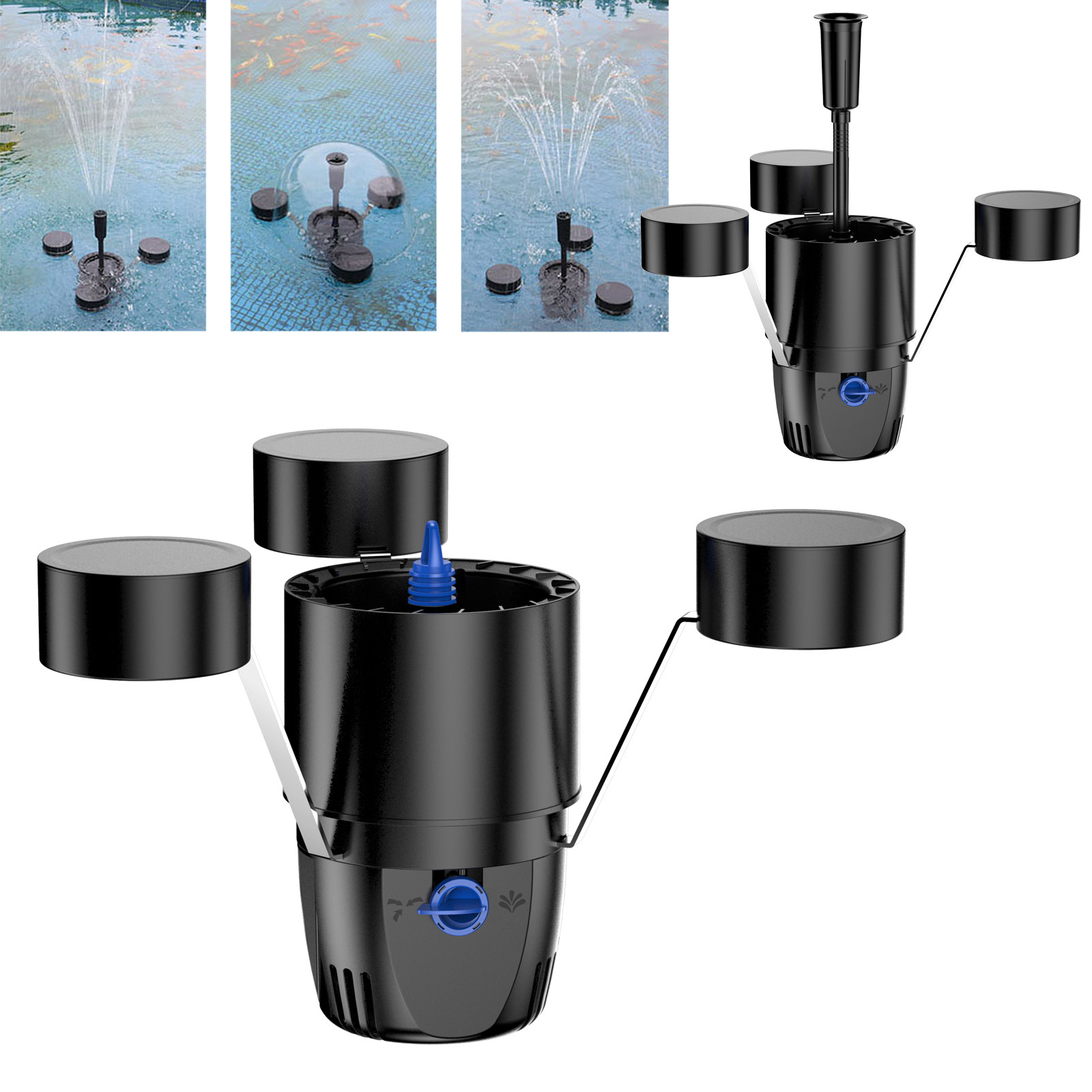 SunSun CSP-250 Plovoucí jezírkové povrchové fontánové čerpadlo 2500 l / h 45 W.