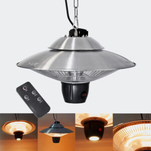 Stropní ohřívač 600/1200 W s dálkovým ovládáním halogenového topení