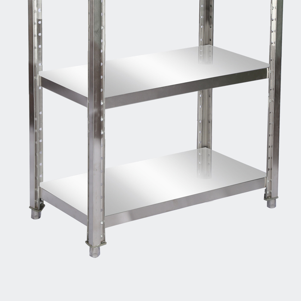 Sada rohové police z nerezové oceli, 1 rohový ks. & 90 a 180x50x155cm - Obrázek 6