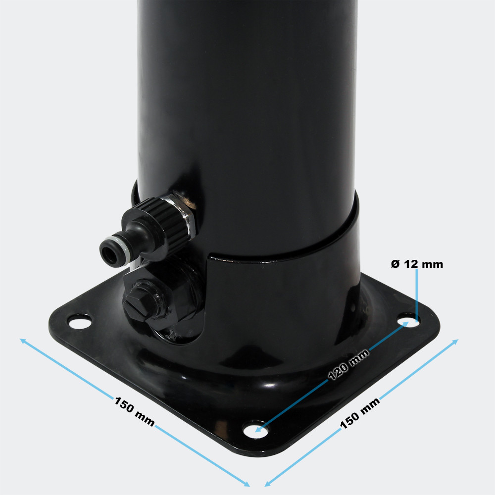Solární sprcha 20l stříbro-černá - Obrázek 7