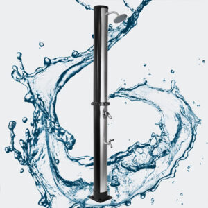 Solární vyhřívaná sprcha 35L stříbro-černá