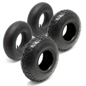 2x pneumatiky 2x duše 11x4.00-4 přímé ventily 4PR