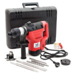 Příklepová vrtačka s výkonem 1050 W a 3000 ot / min, vč. Vrtáků a sekáče