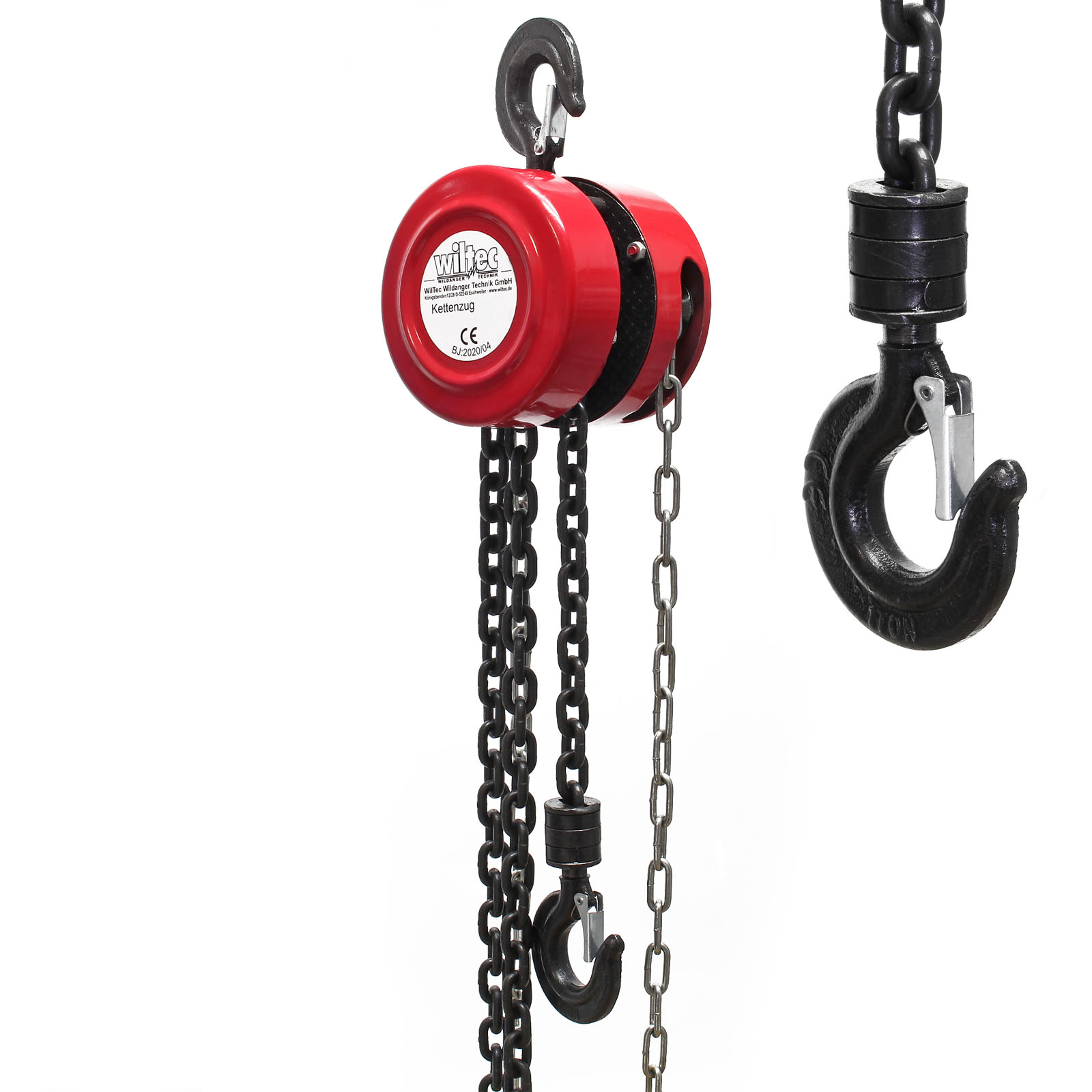 Kladkostroj s nosností 1000 kg a délkou řetězu 3 m