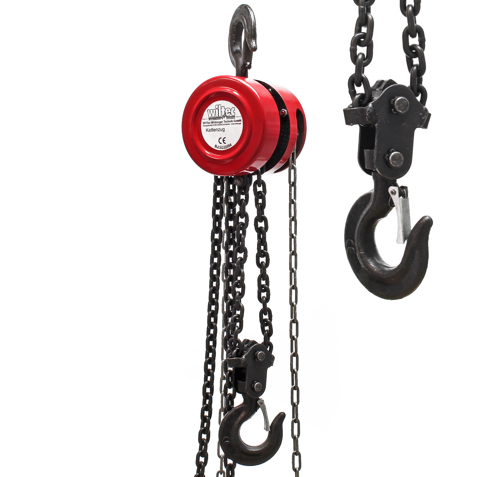 Kladkostroj s nosností 3000 kg a délkou řetězu 3 m