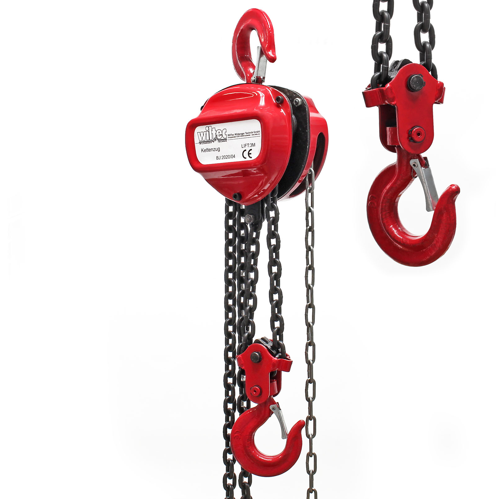 Kladkostroj s nosností 3000 kg, délkou 3 m a výškou zdvihu