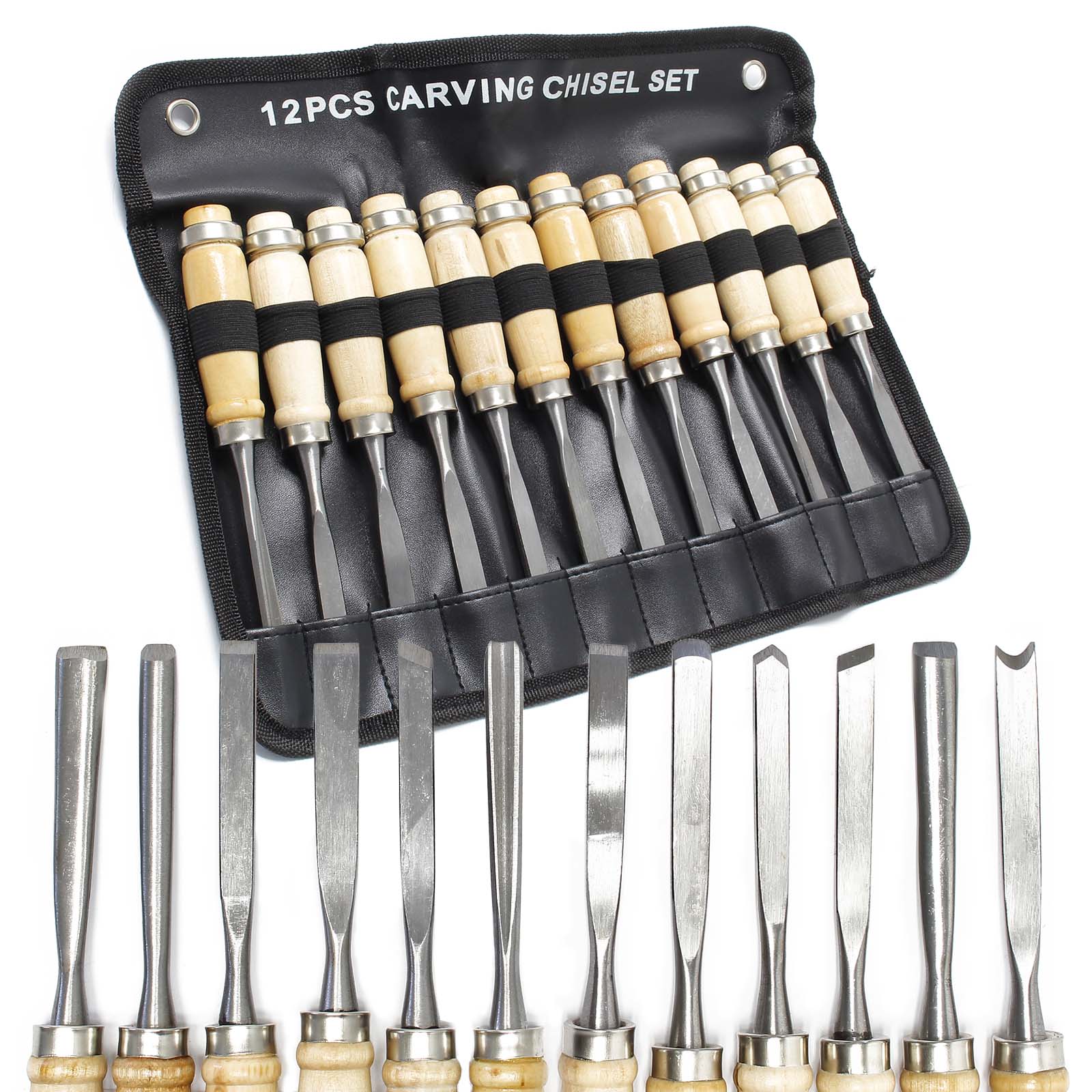 Soustruh na dřevo 400 W se sadou 12 řezbářských sekáčů a drážek - Obrázek 6