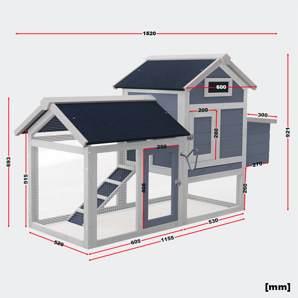 Kurník s hnízdním boxem a otevřeným výběhem - Obrázek 4