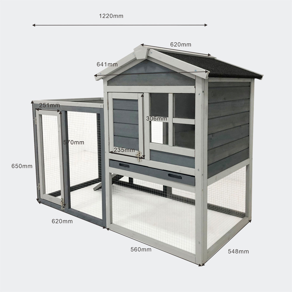 Králíkárna šedá Otevřený výběh - Obrázek 6