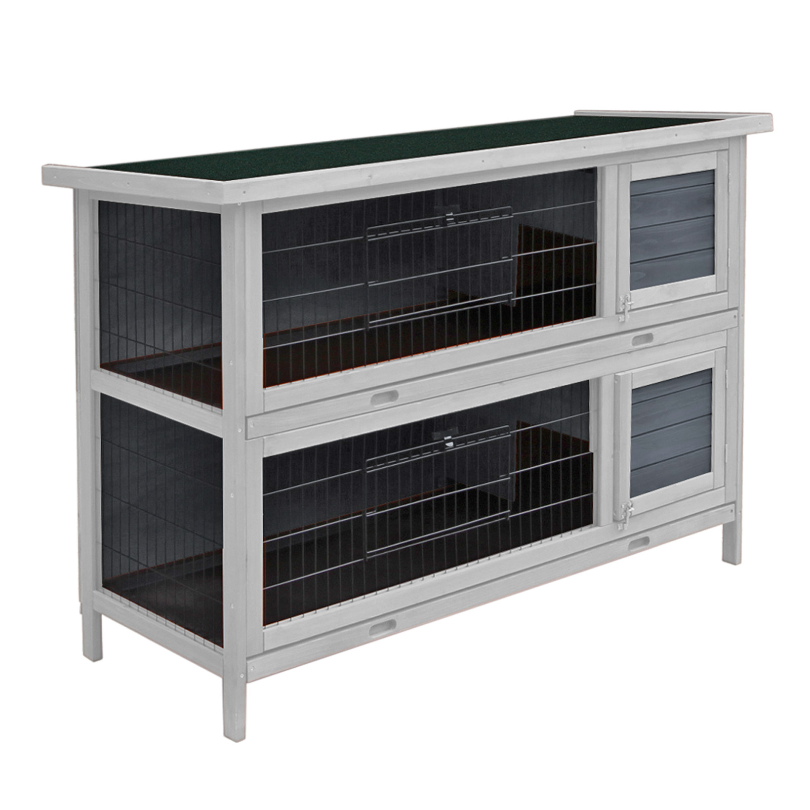 2podlažní králíkárna šedá