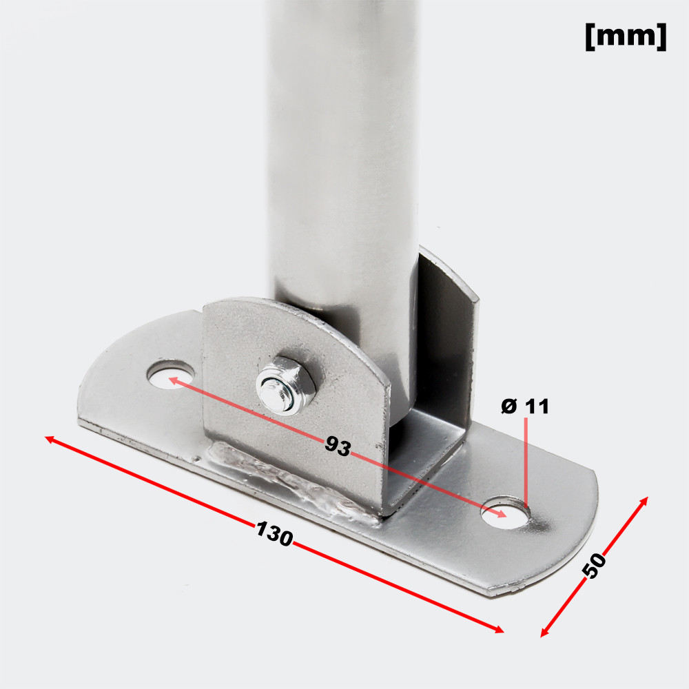 Sklopná parkovací bariéra s visacím zámkem a reflexními pruhy - Obrázek 6