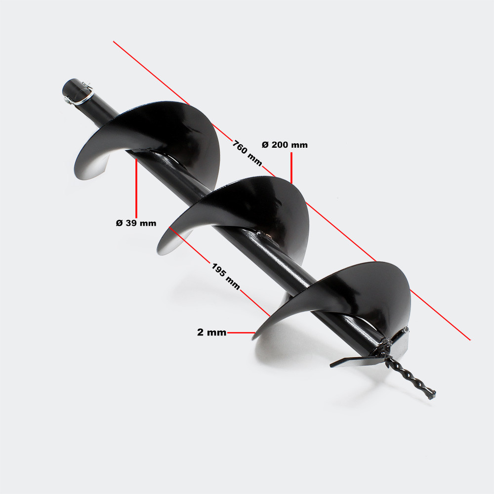 Zemní vrták 1.4kW 1.9hp vč. vrtáku o průměru 200mm - Obrázek 8