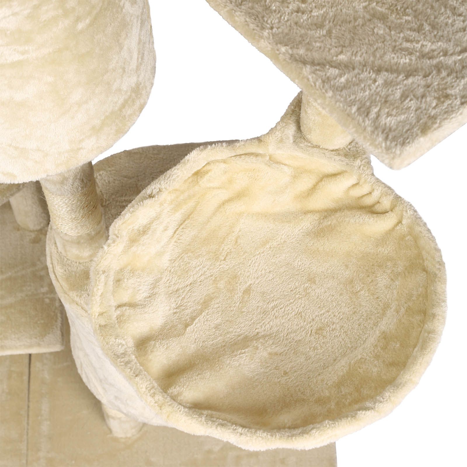 Škrabadlo 230-260 cm béžové s domečky a lehátky - Obrázek 4