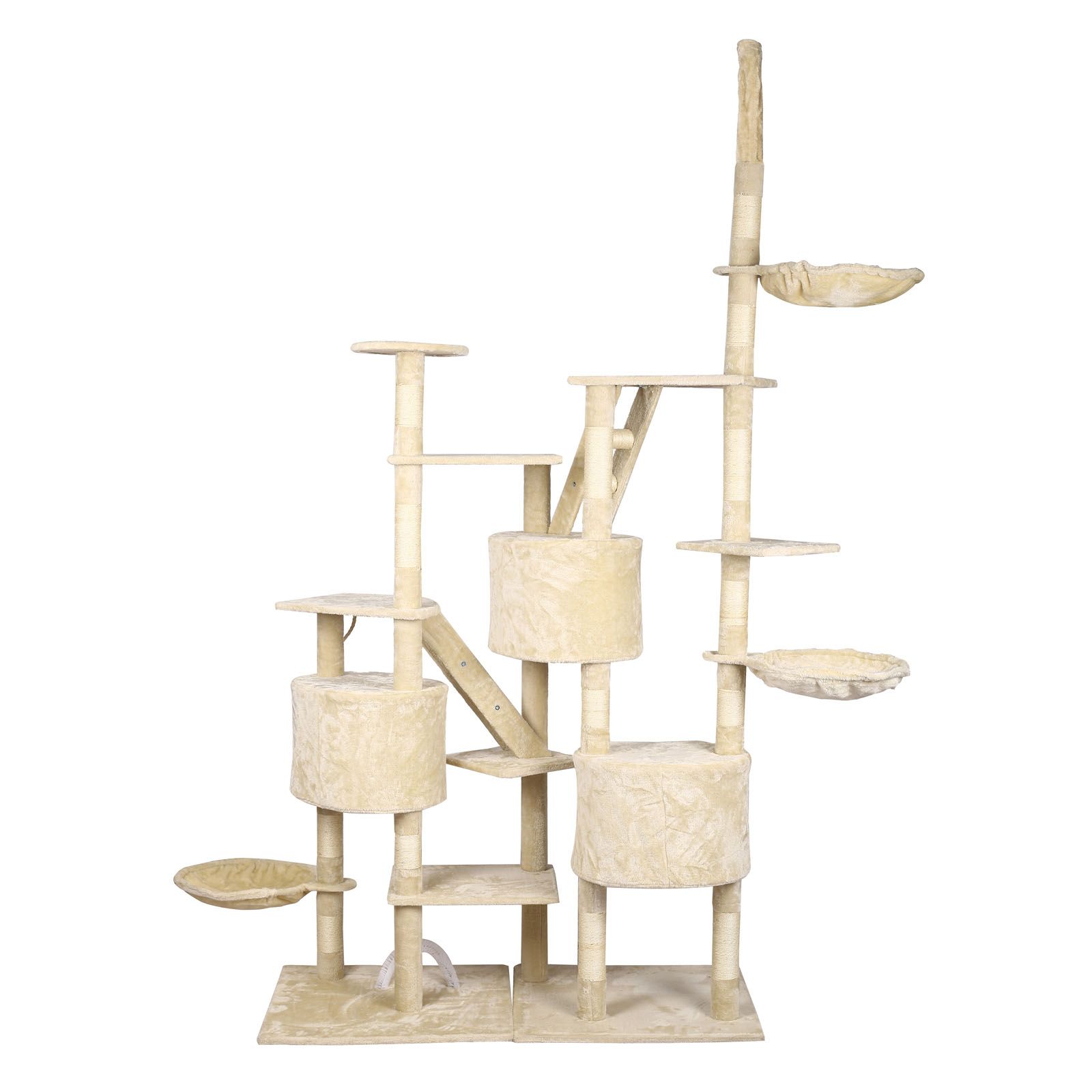 Škrabadlo 230-260 cm béžové s domečky a lehátky - Obrázek 5