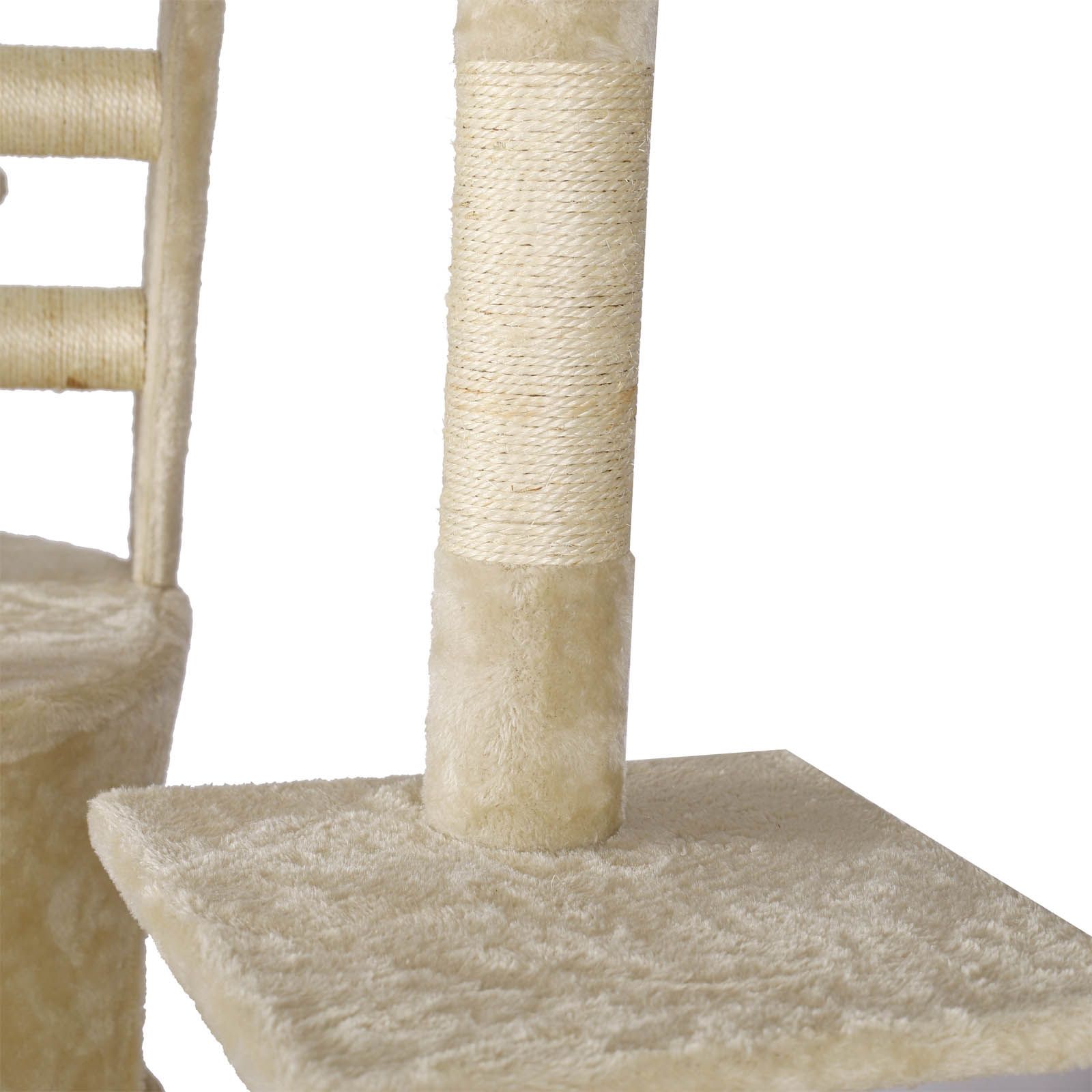 Škrabadlo 230-260 cm béžové s domečky a lehátky - Obrázek 7