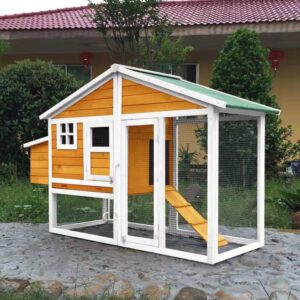 Mobilní dřevěný kurník Linec XXL s výběhem pro 6 až 10 slepic