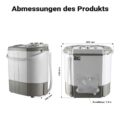Mini pračka na kempování 3 kg se dvěma komorami 230 W