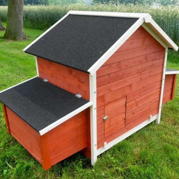 158_Betty_rot_hinten-750x750 Dřevěný kurník Graz s možností připojení výběhu pro 8 slepic