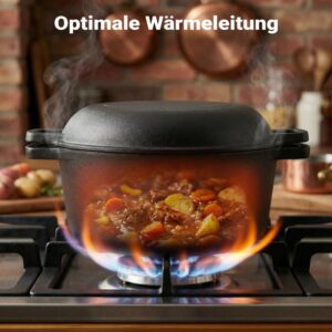 Litinový Dutch oven 6,2 l 2v1 se stojanem a příslušenstvím