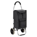Skládací nákupní taška na kolečkách 40 kg černá
