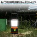 Bateriová kempingová lampa se 4 režimy svícení a hákem