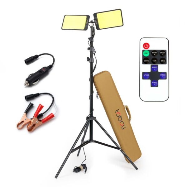 12V LED pracovní svítidlo 55 W se stativem a dvěma LED panely