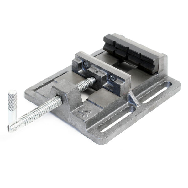 b6fc008836db4389a9d5c7f2e31e6a78 Strojní svěrák 100 mm z litiny pro stolní vrtačku