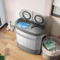 Mini pračka na kempování 3 kg se dvěma komorami 230 W