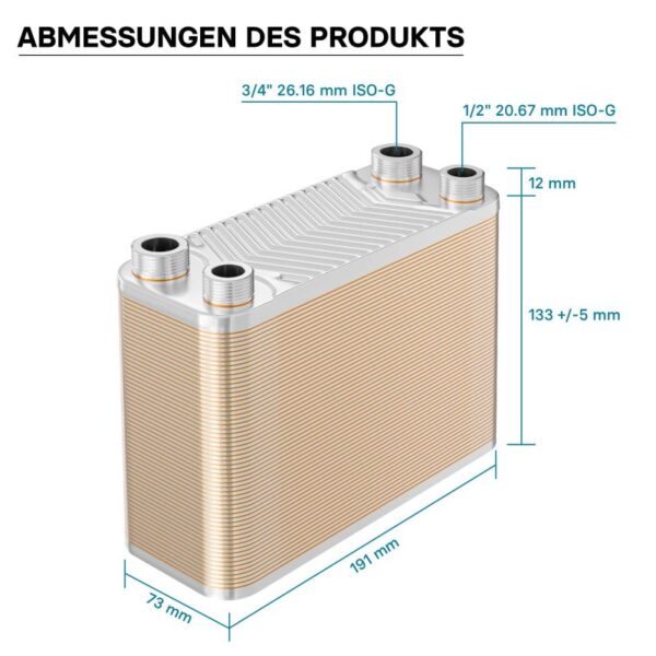 Deskový výměník 130 kW se 60 nerezovými deskami