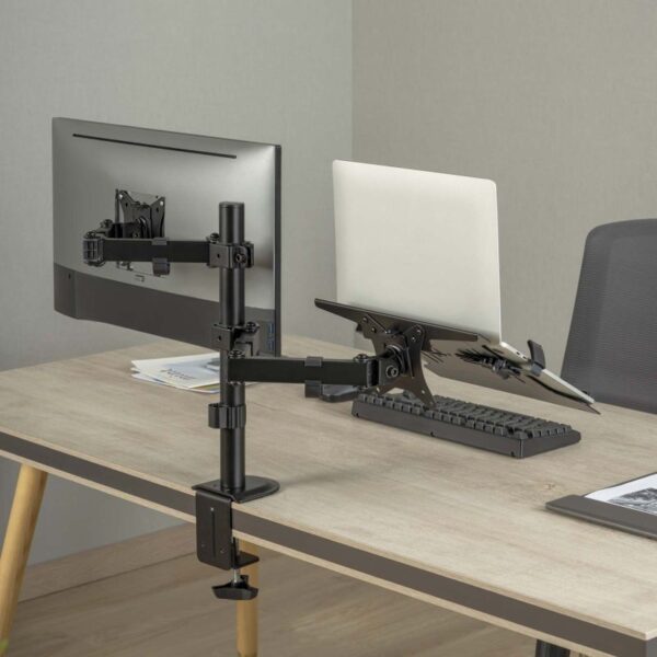 2v1 držák monitoru a notebooku na stůl s VESA uchycením
