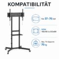Pojízdný TV stojan 37–70 palců do 70 kg s policí