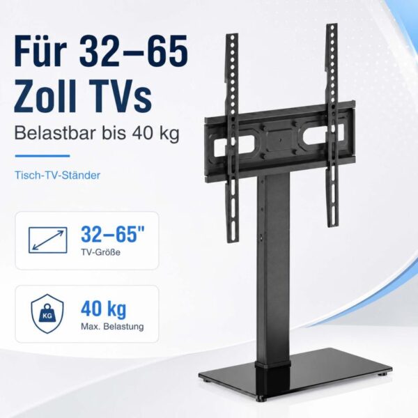 TV stojan 32–65 palců do 40 kg bez vrtání