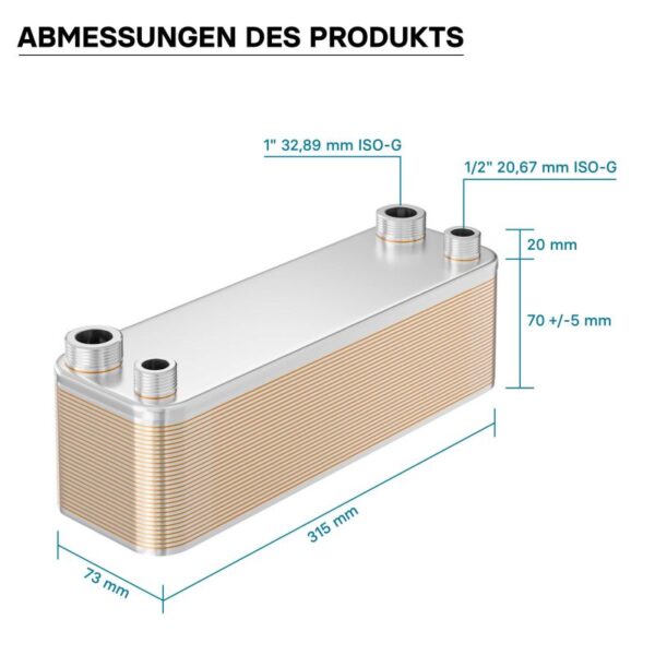 Deskový výměník 125 kW s 30 nerezovými deskami